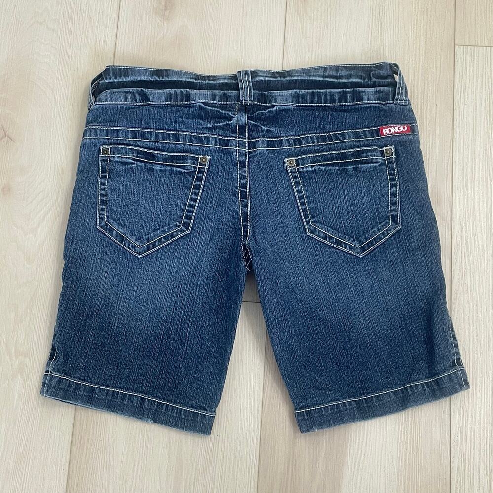 BONGO Y2K Bermuda Dark wash Denim Shorts Women’s Size 11 Stretch